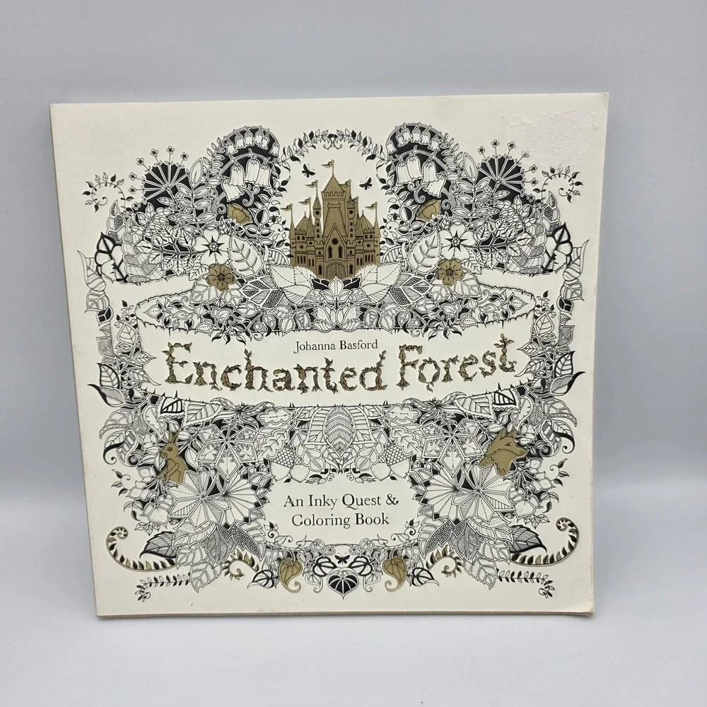 Enchanted Forest An Inky Quest‎ & Coloring Book By Johanna Basford Adults Youth